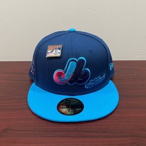 New Era x Big League Chew, 59Fifty Fitted Hat, Montreal Expos, Blue Raspberry